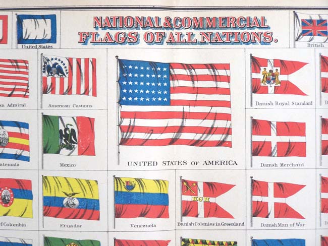 "National and Commercial Flags of All Nations" published by G.S. Colton, New York, in 1868
